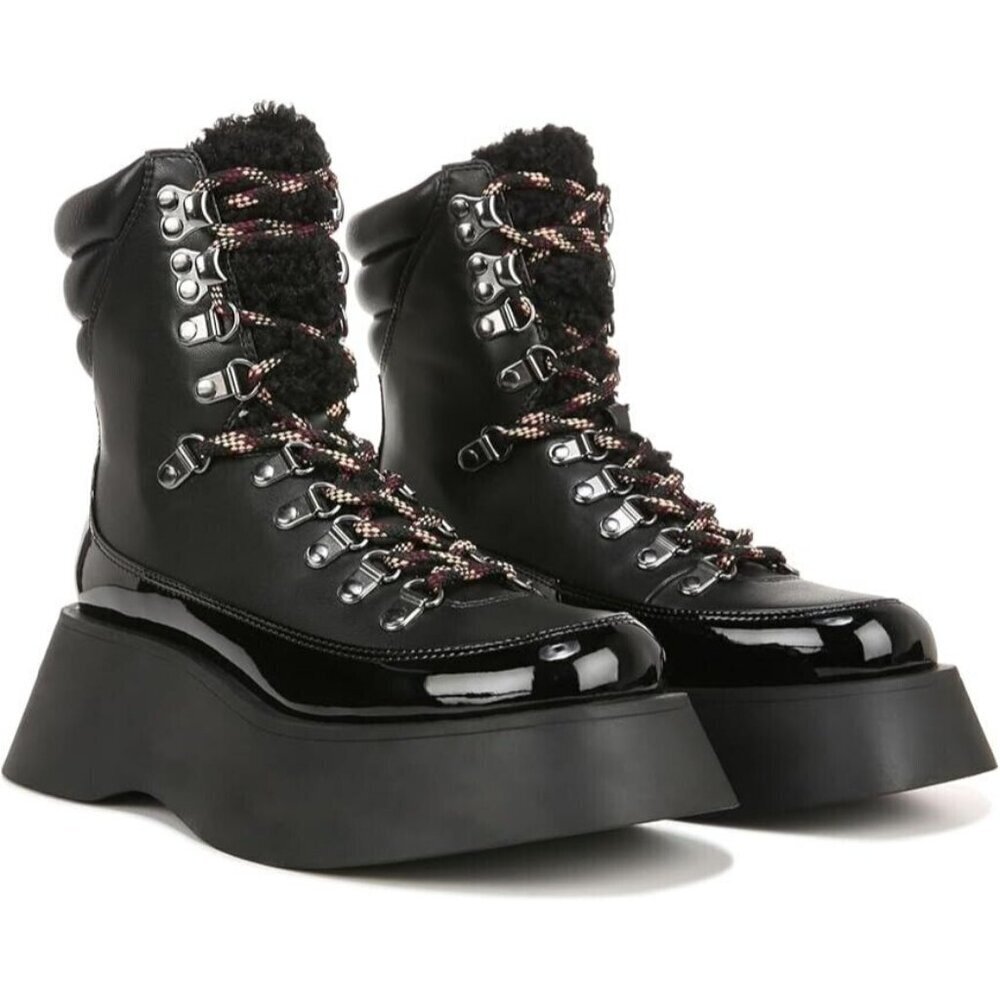 Circus NY by Sam Edelman Women's Gail Combat Boot, Black Size: 9.5 NIB